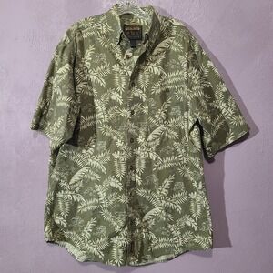 Vtg John Rich & Bros‎ Woolrich Mens Button Down Hawaiian Camp Jeep SS Shirt XL